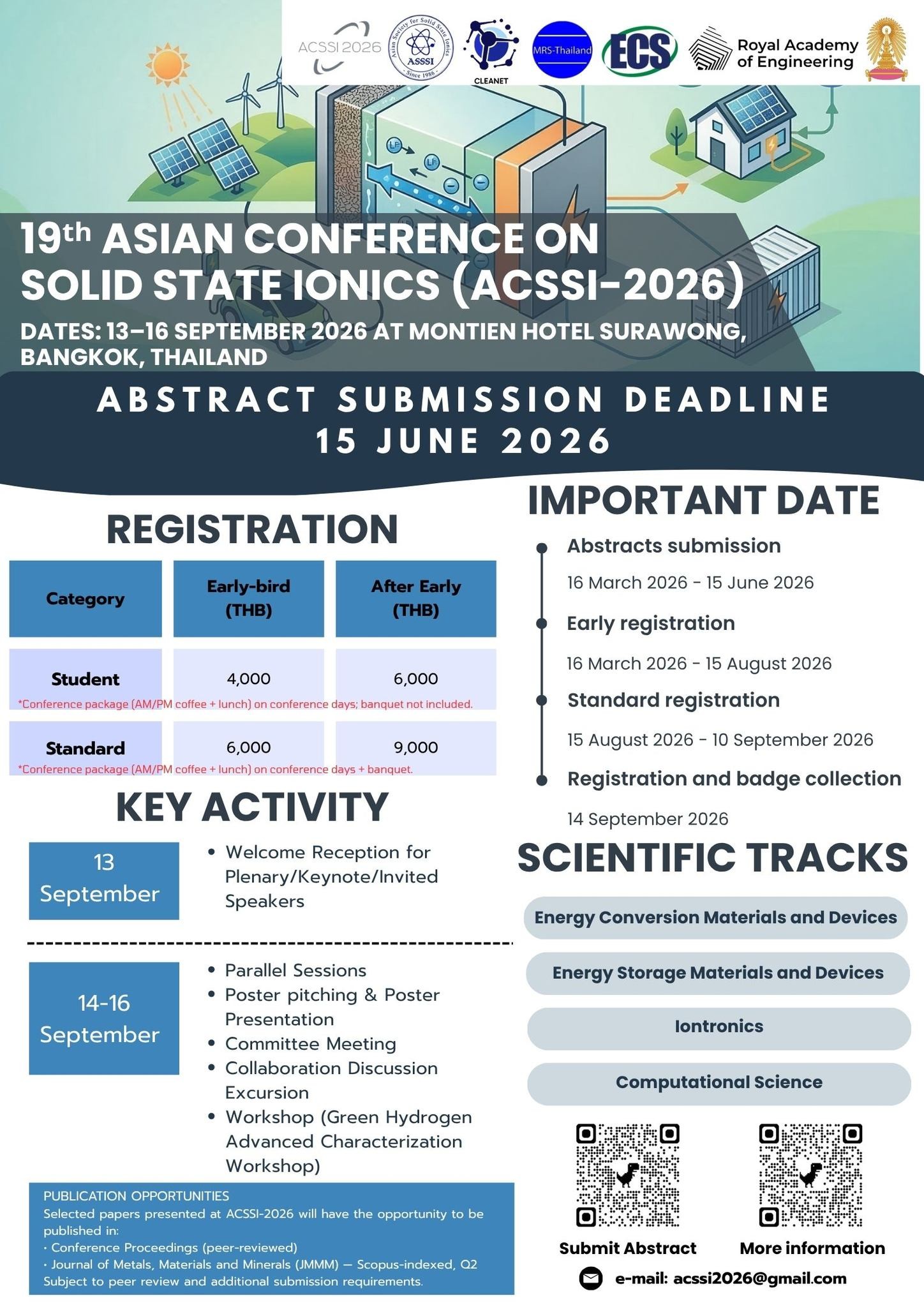 19th Asian Conference on Solid State Ionics (ACSSI-2026)