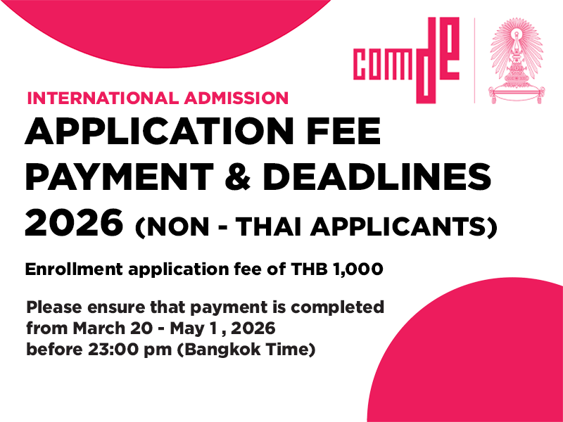 APPLICATION  FEE   PAYMENT & DEADLINES 2026 (NON-THAI  APPLICANTS) 