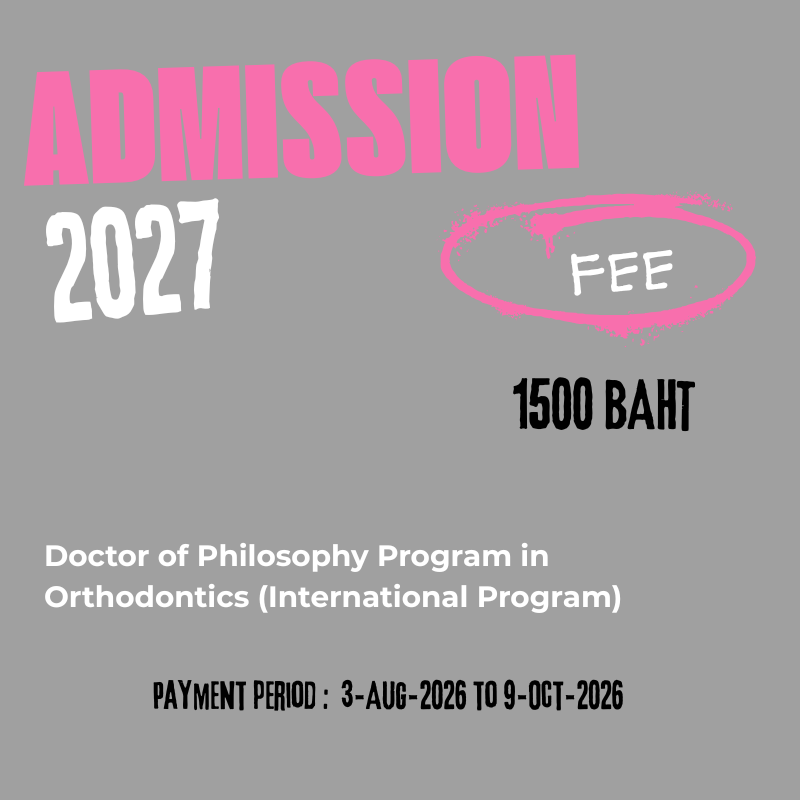 Admission fee for the Doctor of Philosophy Program in Orthodontics (International Program)