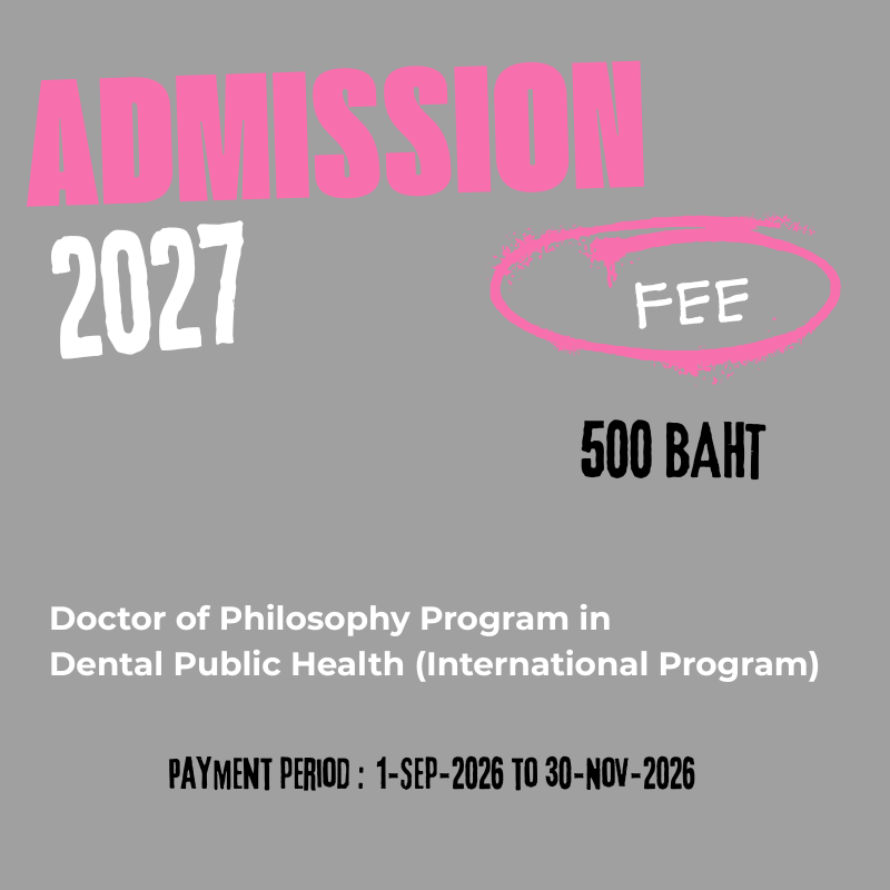 Admission fee for the Doctor of Philosophy Program in Dental Public Health (International Program)